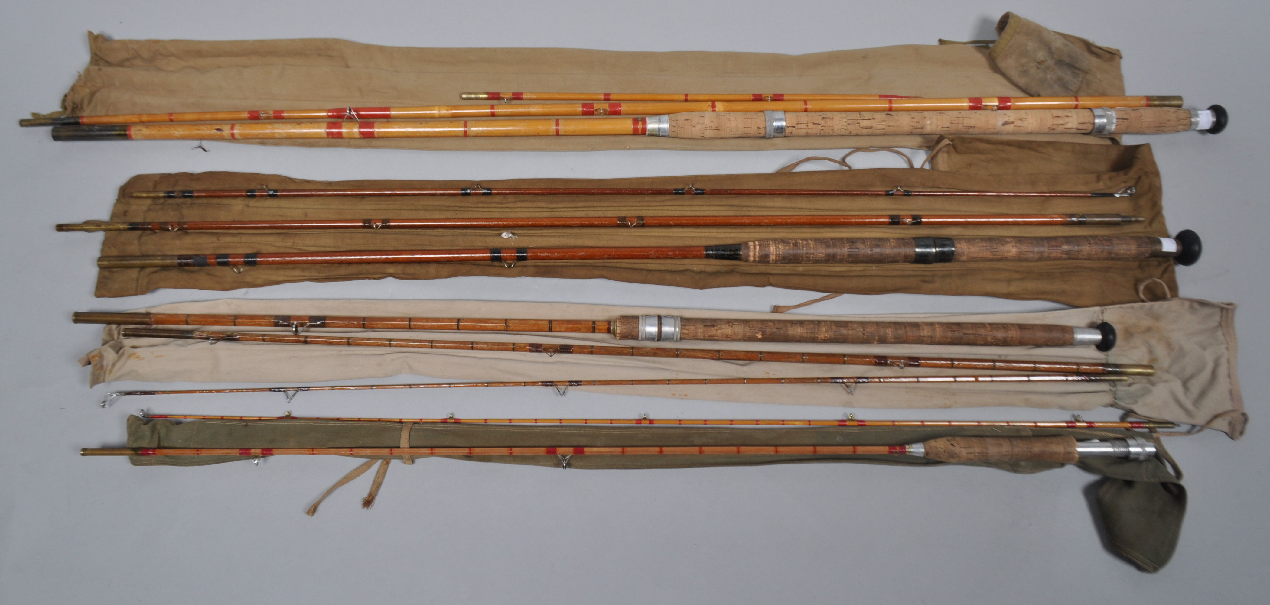 Four vintage coarse and trout rods