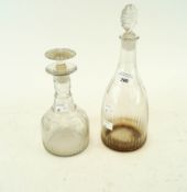 Two George III decanters and stoppers