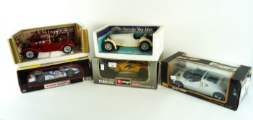 Five model cars