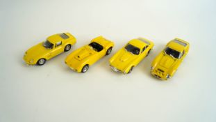 Four model Ferraris