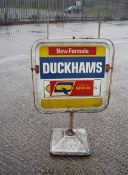 A Duckhams forecourt sign