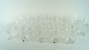 Crystal wine glasses in complete sets