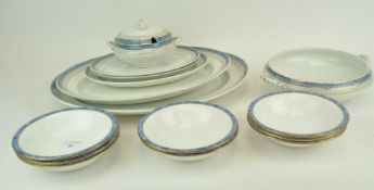 A Burslem dinner service