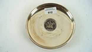 A silver dish