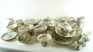 A mixed part dinner service , in 'Indian Tree' design, to include Coalport, Bristol,