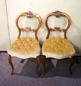 A pair of 19th century Victorian mahogany chairs