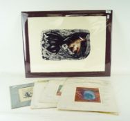 S Hurst, Whirlpool, etching (numbered 3/8),