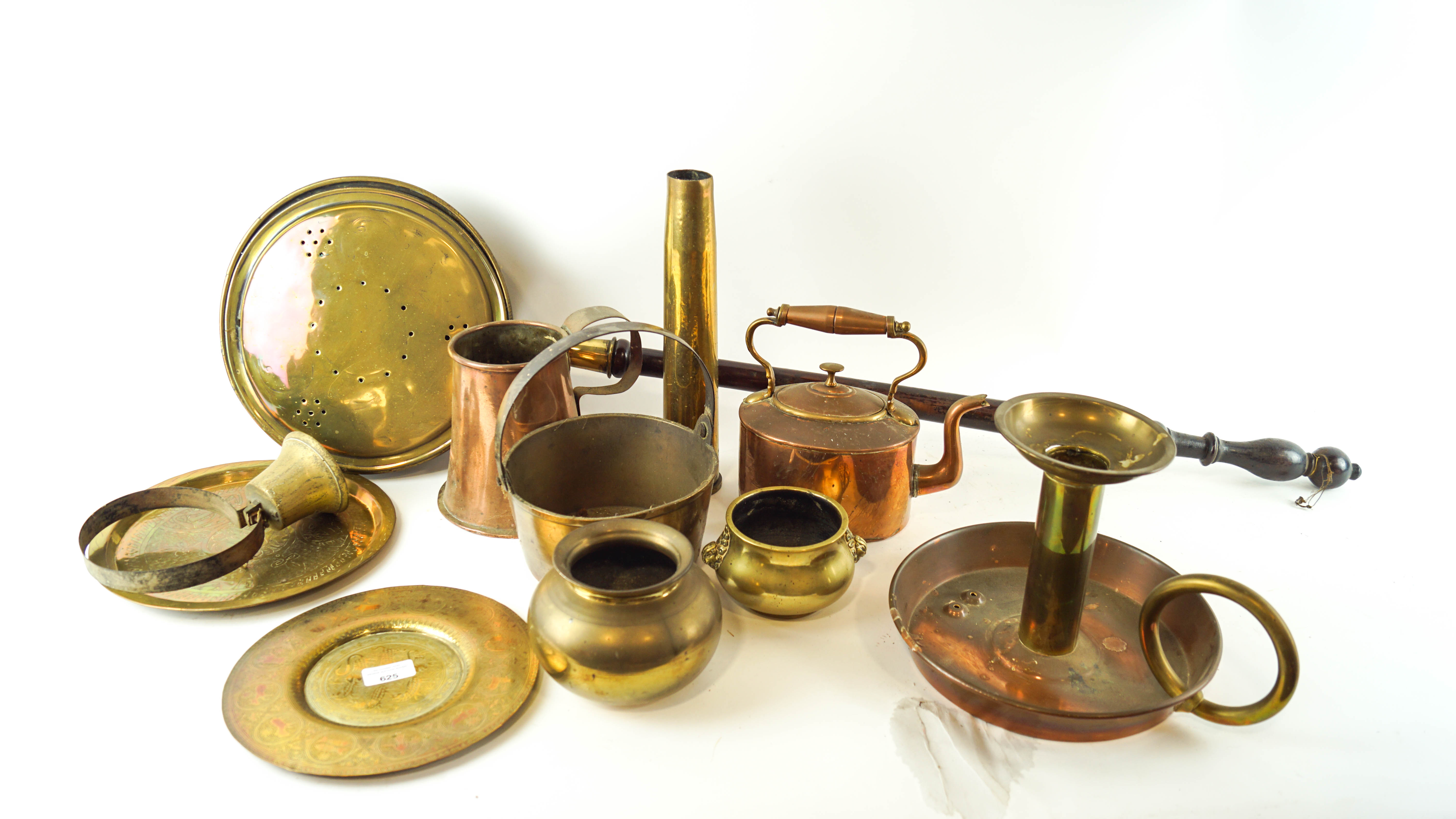 A group of brassware