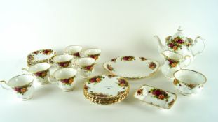 A Royal Albert Country Rose tea set