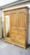 An oak wardrobe