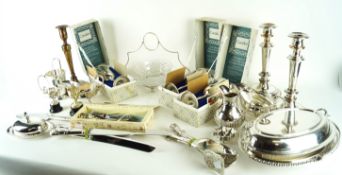 A box of silver plate