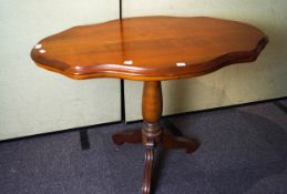 An oval table