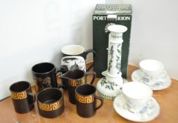 A group of Portmeirion china and other items