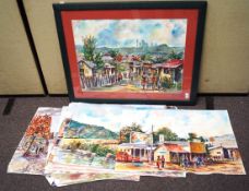 A group of unframed watercolours, Grand Maganlia,