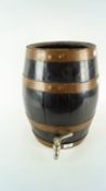 An oak and copper bound barrel