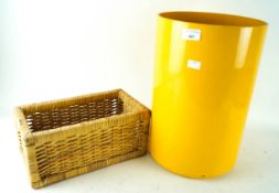 A yellow bin
