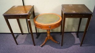 A pair of side tables and another