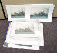 A collection of Martin Caulkin limited edition prints, "Clearing The Ground" and "Evening",