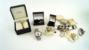 A group of watches and costume jewellery
