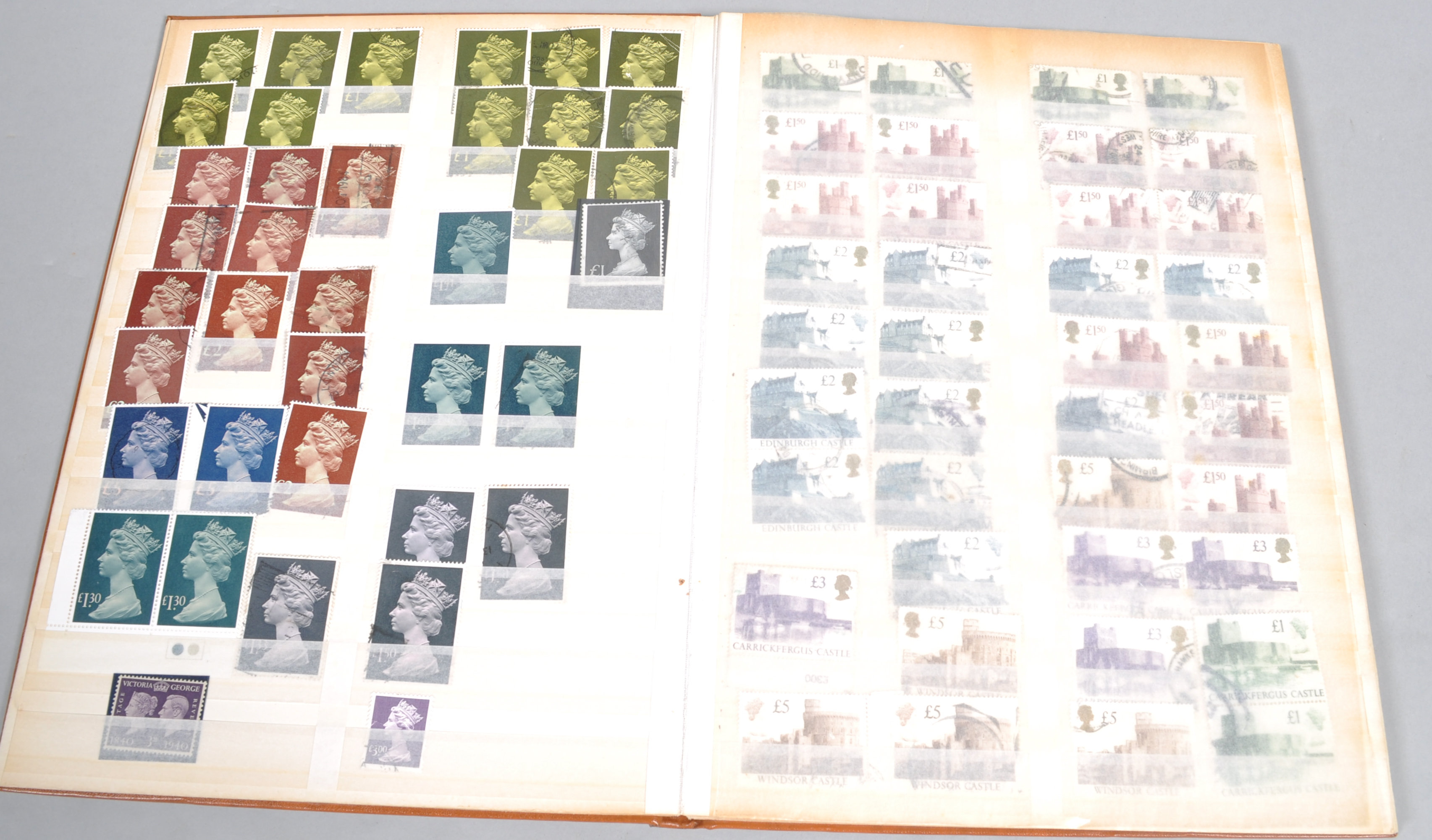 Stamps : A stock book of GB high values and British Empire Exhibition stamps, mint and used, - Image 3 of 3