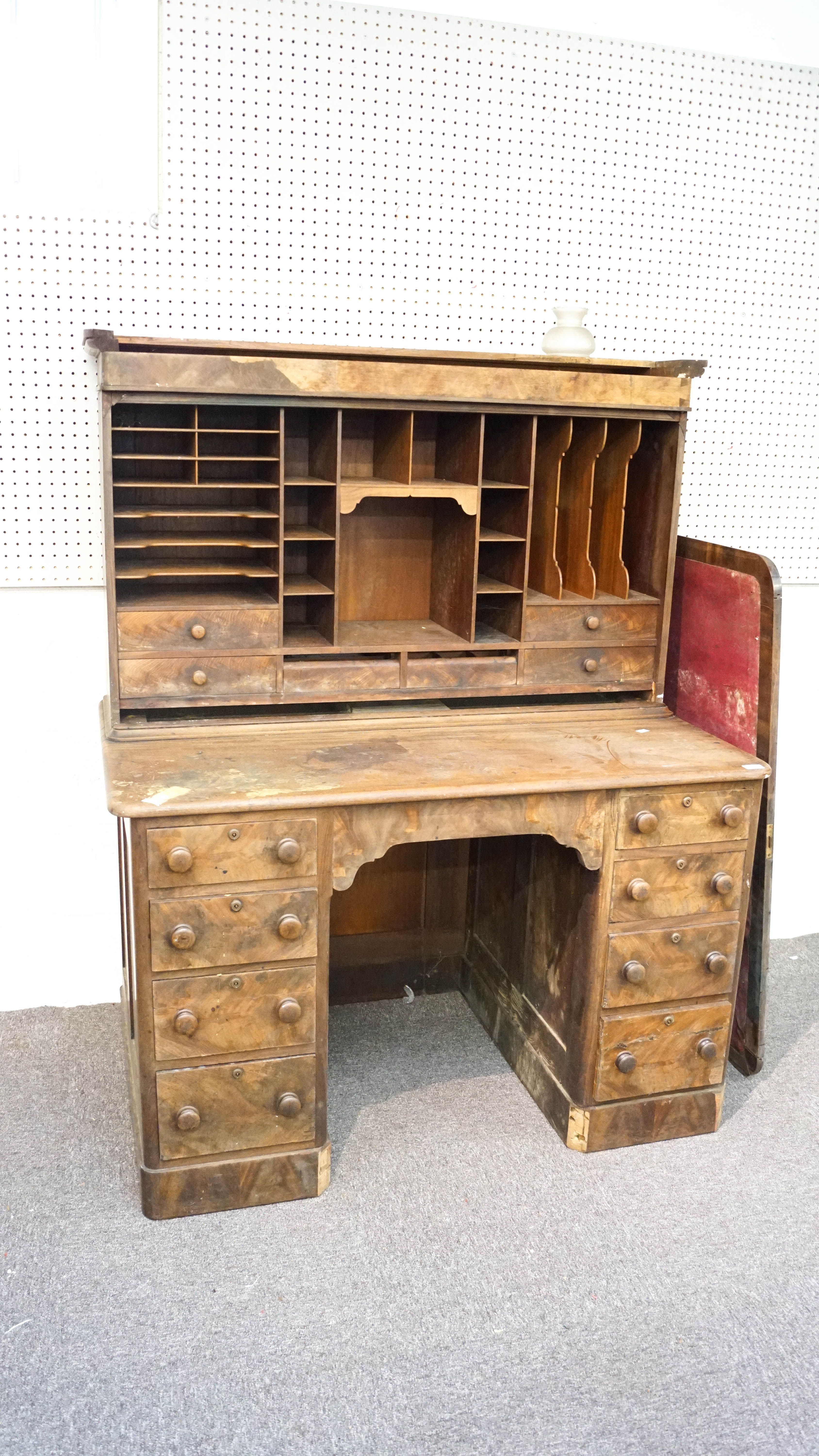 A Victorian mahogany desk