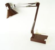 An anglepoise lamp