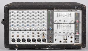 A Phonic 740 powered mixer