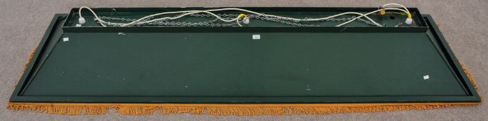 A snooker table light/canopy. Measures; 250cm long.