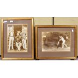 W G Grace - two cricketing photographs/reprints