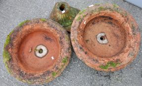 Two terracotta planters