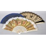 A 19th Century fan and two others