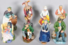 A collection of eight Royal Doulton figures