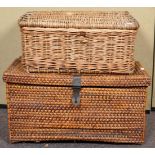 Two hampers and a suitcase