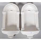 Two antique style plaster niches. Measures; 55cm high.