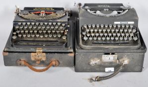 Two vintage typewriters