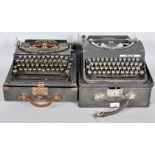 Two vintage typewriters