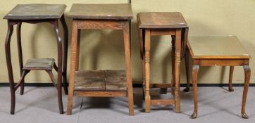 A drop leaf table together with three others. Largest measures; 70cm high.