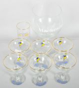 Six Babycham and other promotional glasses