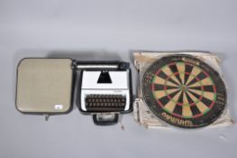 A Lilliant typewriter and a dart board