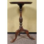 A George III occasional table and a mahogany wine table