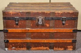 An early 20th century travelling trunk,