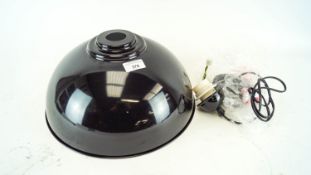 A contemporary two tone black and white pendant ceiling light shade. Measures; 24cm diameter.