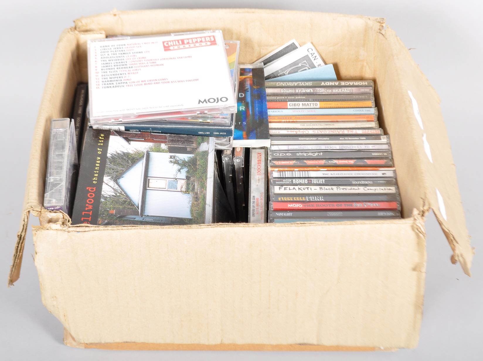 A box of CD's