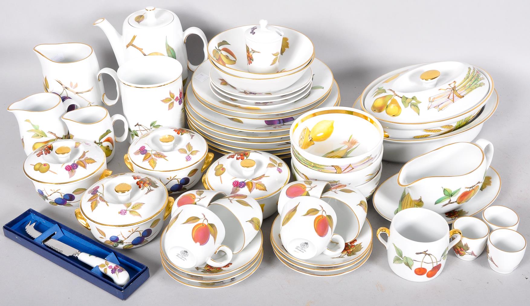 A large collection of assorted Royal Worcester Evesham dinnerware