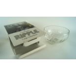 Frank Thrower - Dartington - FT391 - A large transparent crystal ripple salad bowl