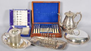 A collection of assorted silver plate