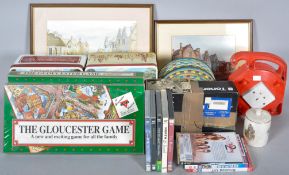 A quantity of board games and other items