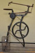 A pedal treadle saw