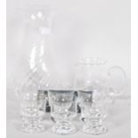 A group of Dartington glass to include a lemonade set with an advertising sign