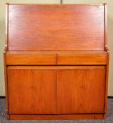 A 20th Century retro vintage teak wood bureau